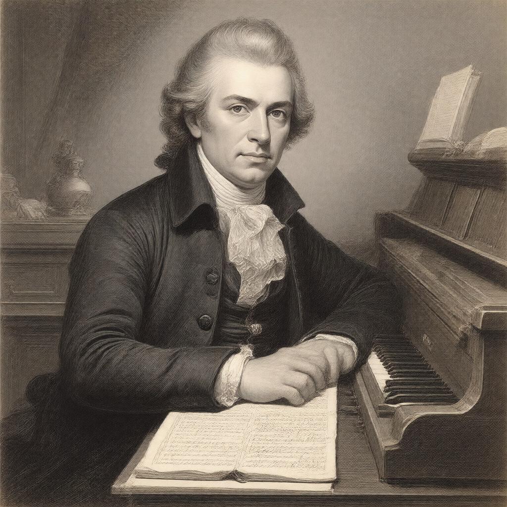 AI-created image of Franz Xaver Wolfgang Mozart