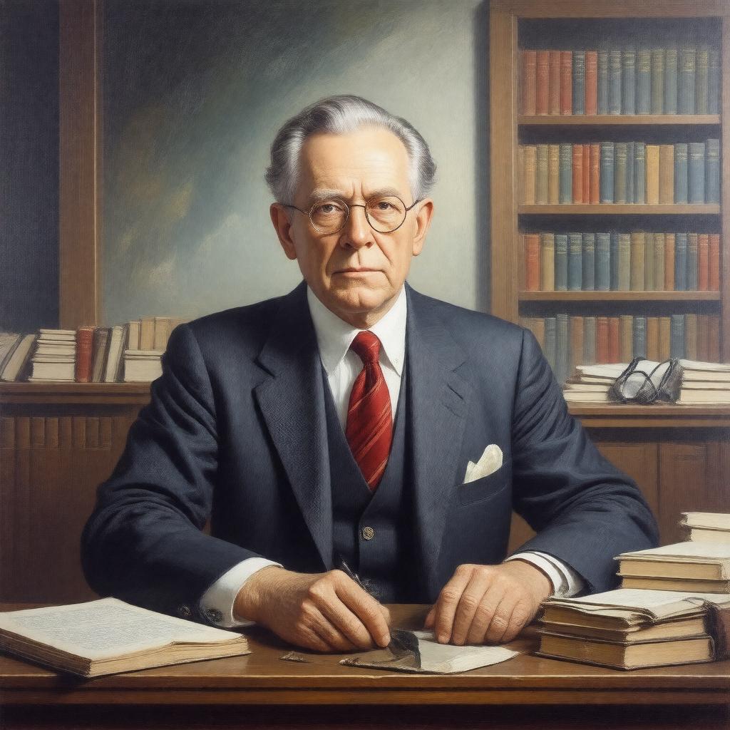 AI-created image of Frederick Mosteller