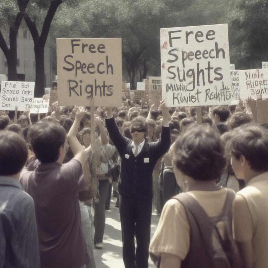 AI-created image of Free Speech Movement