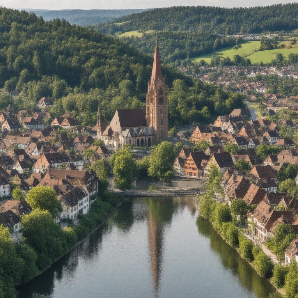 AI-created image of Freiburg im Breisgau