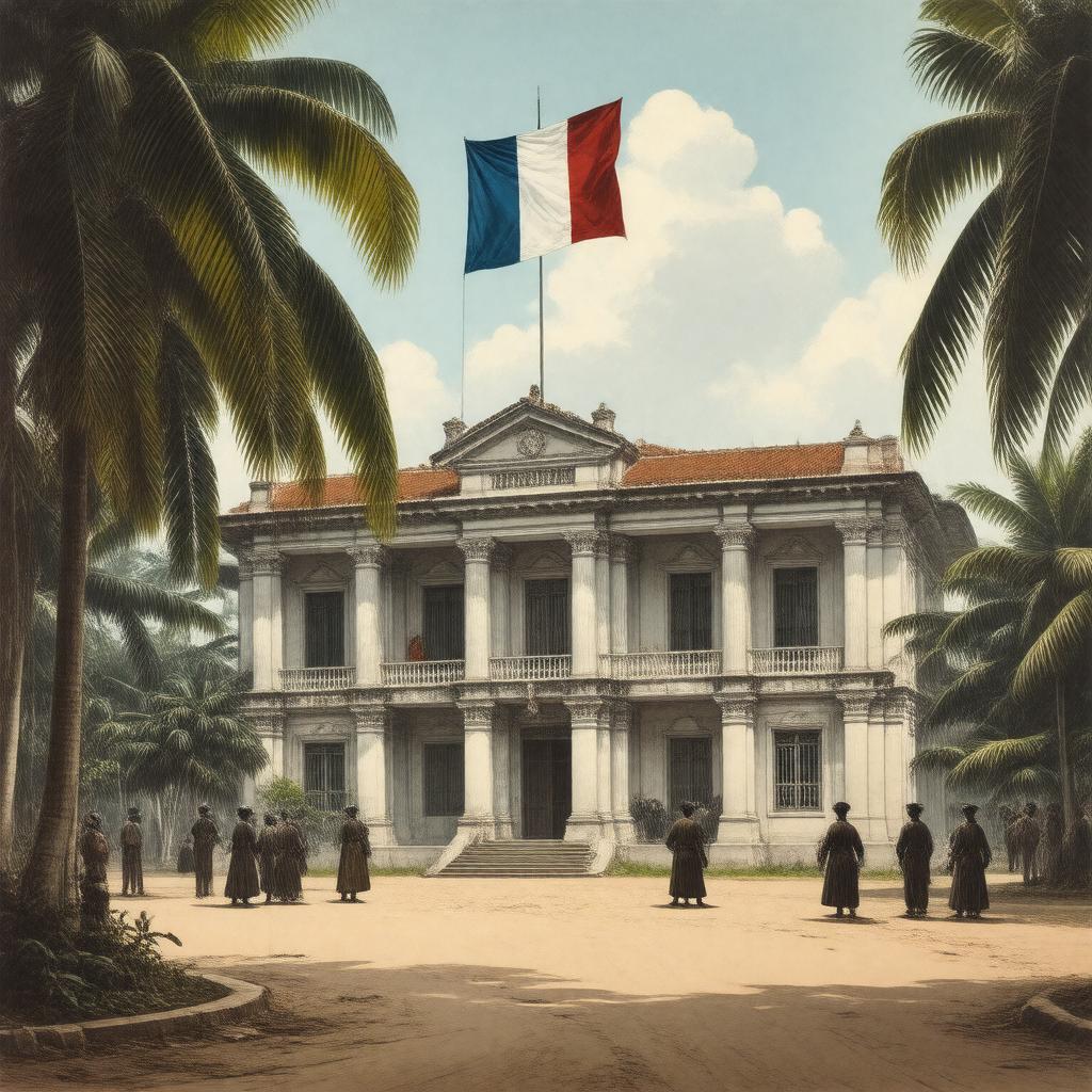 Click to view larger image AI-created image of French Administration in Togoland and Dahomey