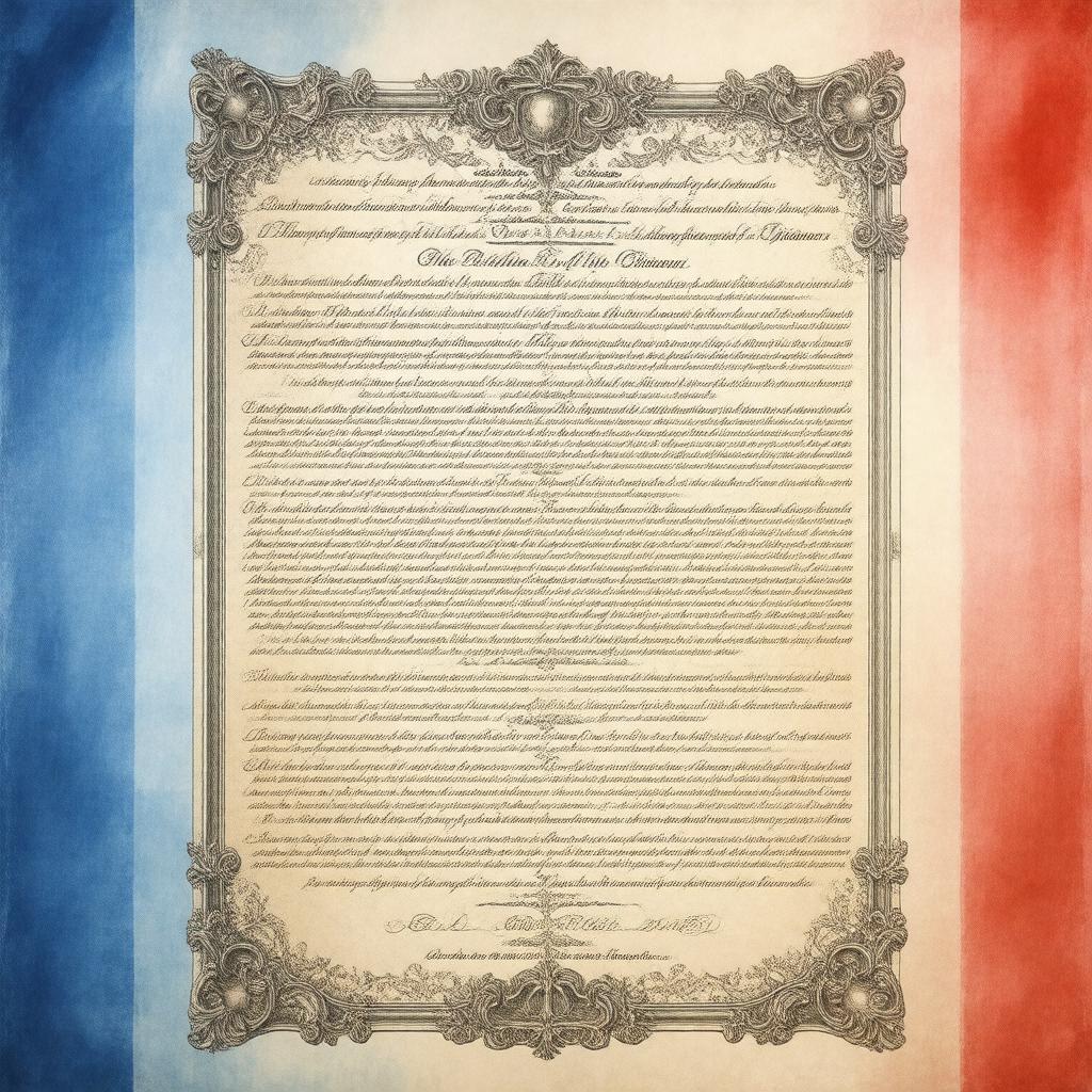 Click to view larger image AI-created image of French Declaration of the Rights of Man and of the Citizen