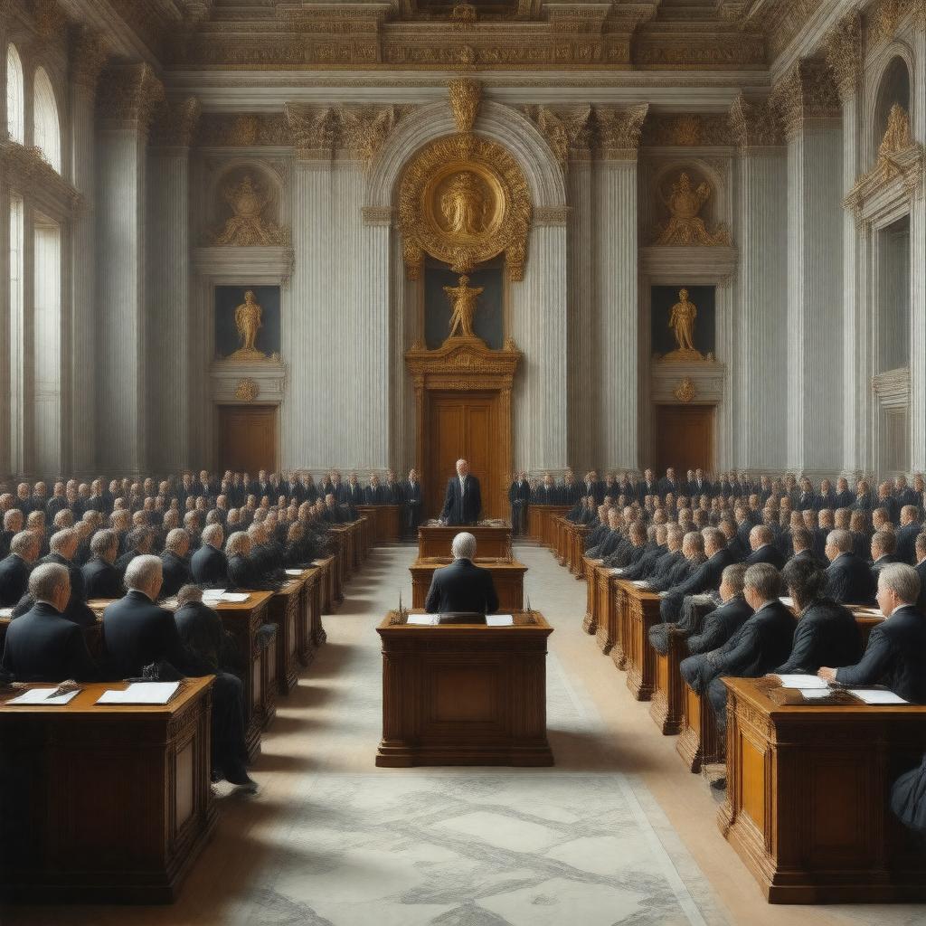 AI-created image of French Senate