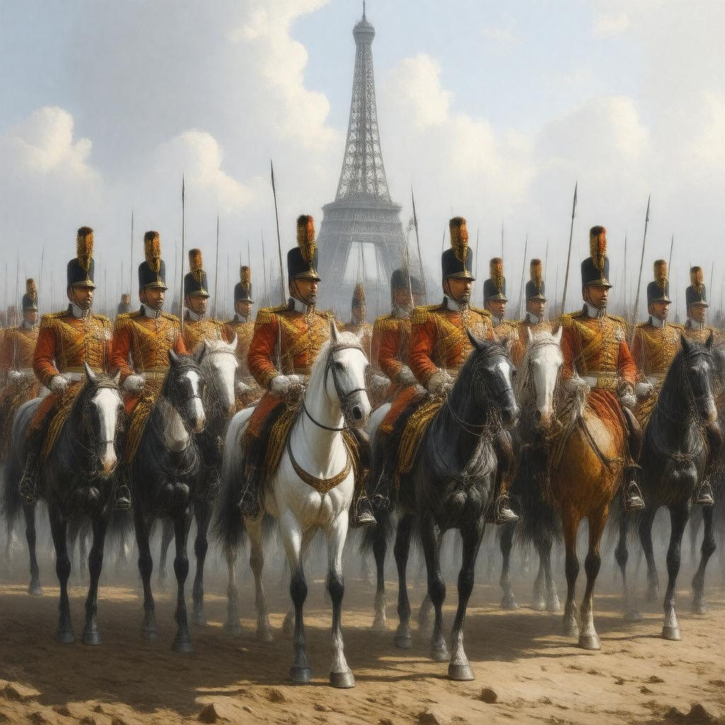 Click to view larger image AI-created image of French cavalry