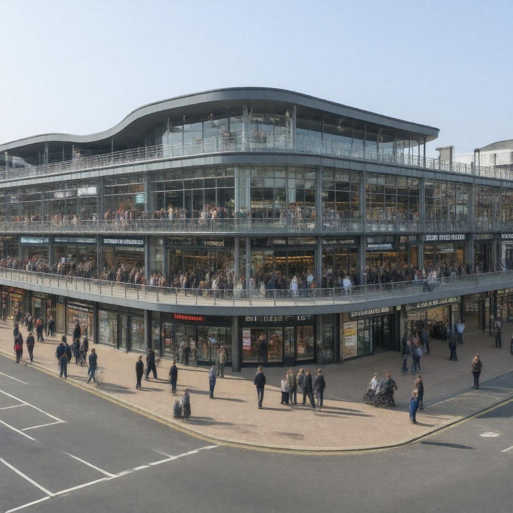 AI-created image of Freshney Place Shopping Centre