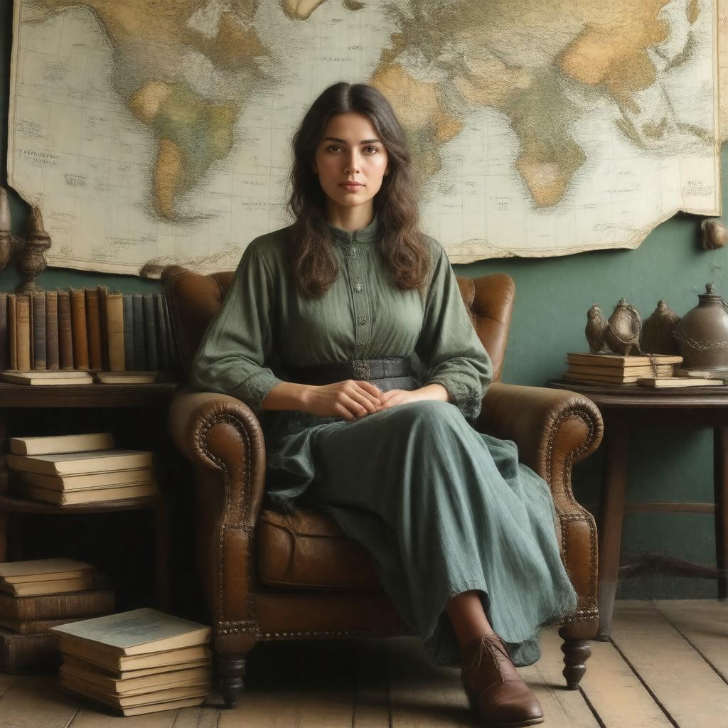 AI-created image of Freya Stark