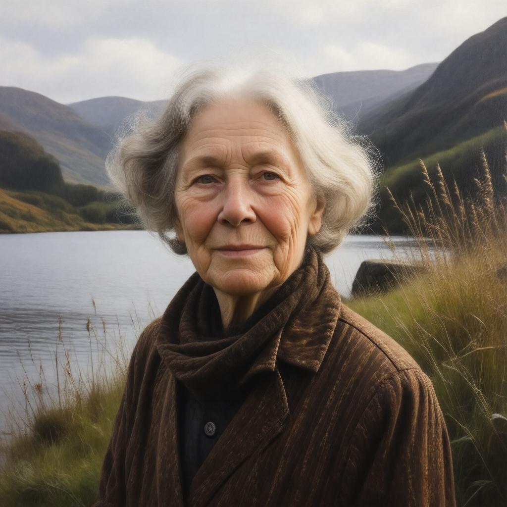 AI-created image of Frieda Hughes