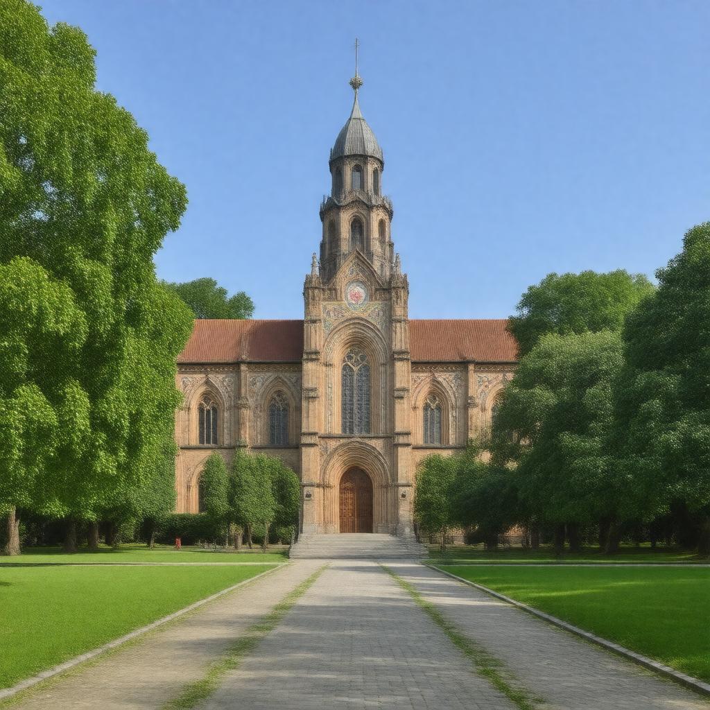 AI-created image of Friedenskirche, Potsdam