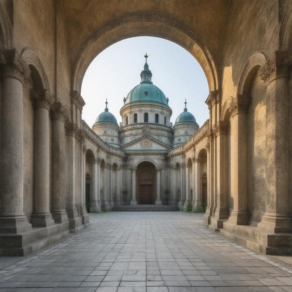 AI-created image of Friedenskirche, Potsdam, Germany