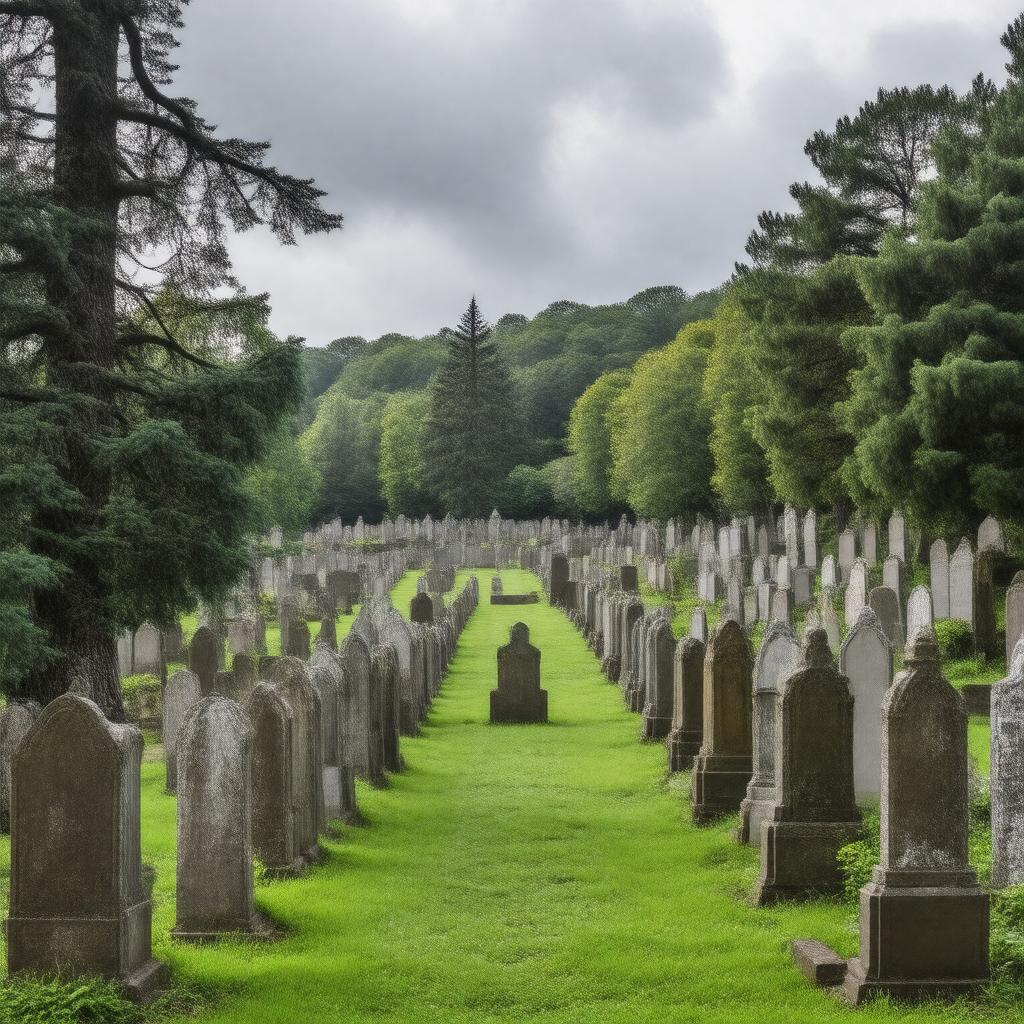 AI-created image of Friedhof am Glockenberg, Coburg, Germany