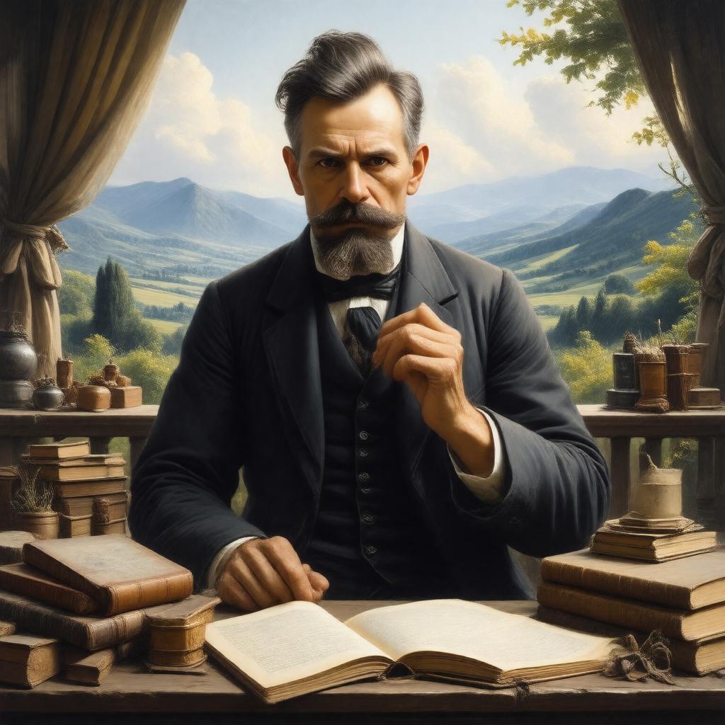 AI-created image of Friedrich Nietzsche