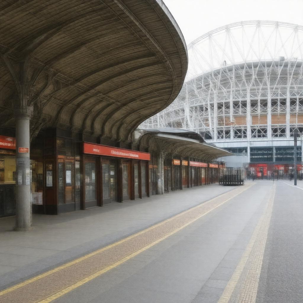 AI-created image of Fulham Broadway tube station