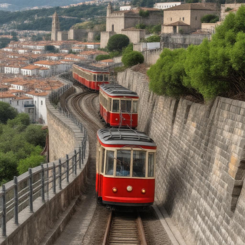 Click to view larger image AI-created image of Funiculars of Lyon