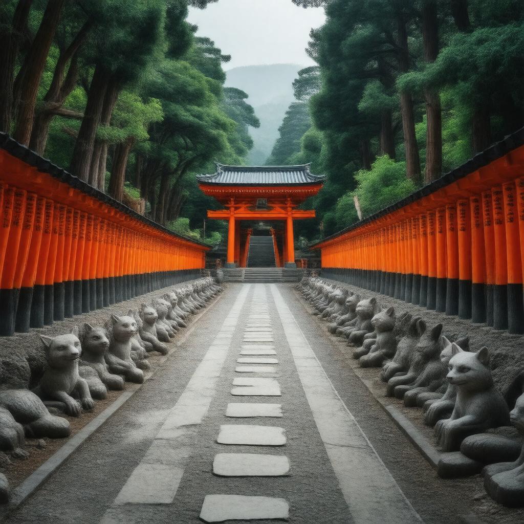 Click to view larger image AI-created image of Fushimi Inari-taisha