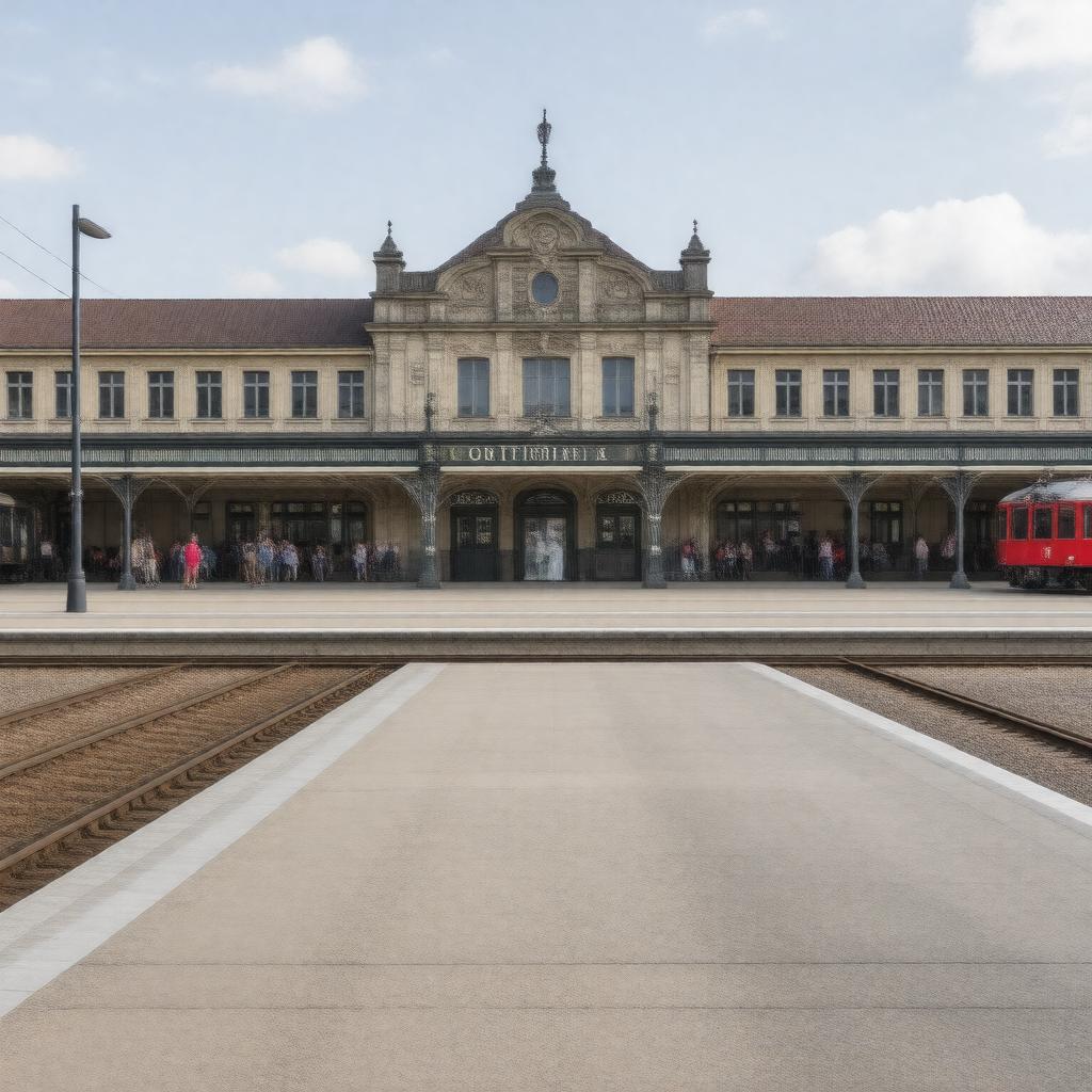 AI-created image of Göttingen railway station