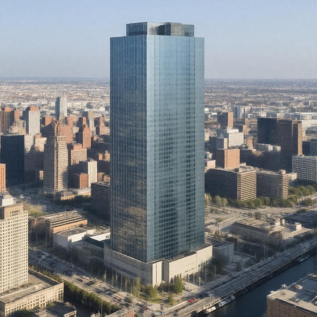 Click to view larger image AI-created image of GM headquarters