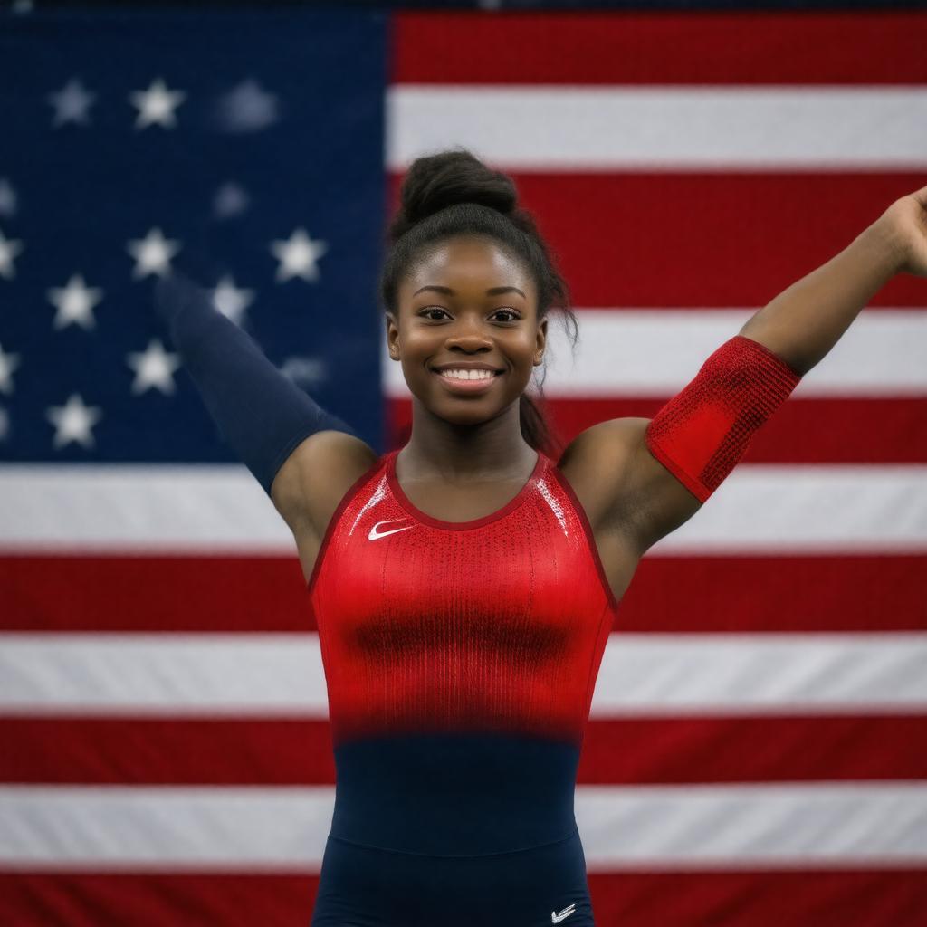 AI-created image of Gabby Douglas