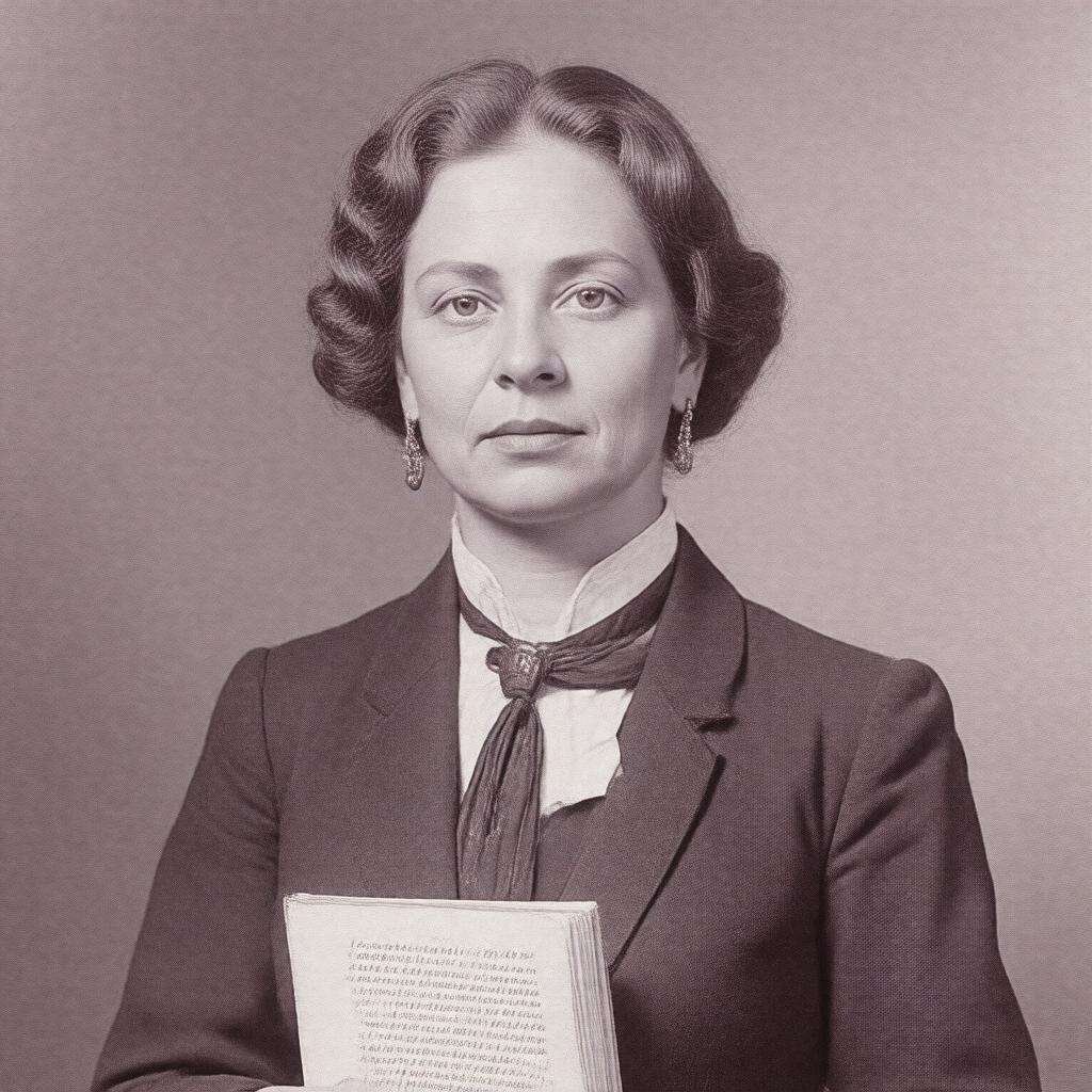 AI-created image of Gabriela Mistral