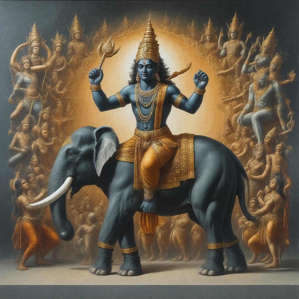 AI-created image of Gajasurasamhara