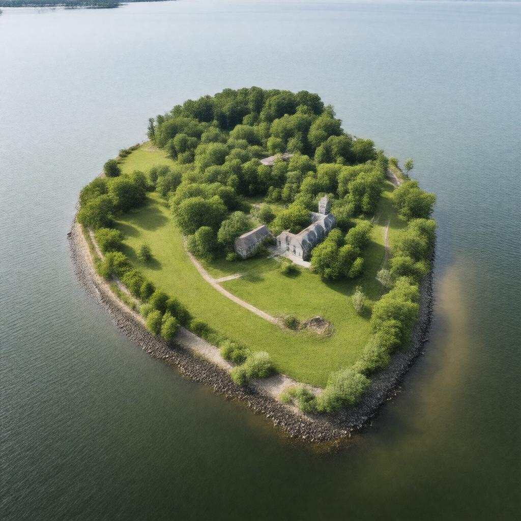 Click to view larger image AI-created image of Gallops Island