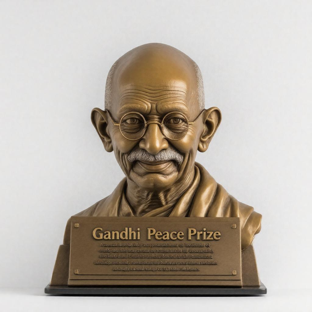 Click to view larger image AI-created image of Gandhi Peace Prize