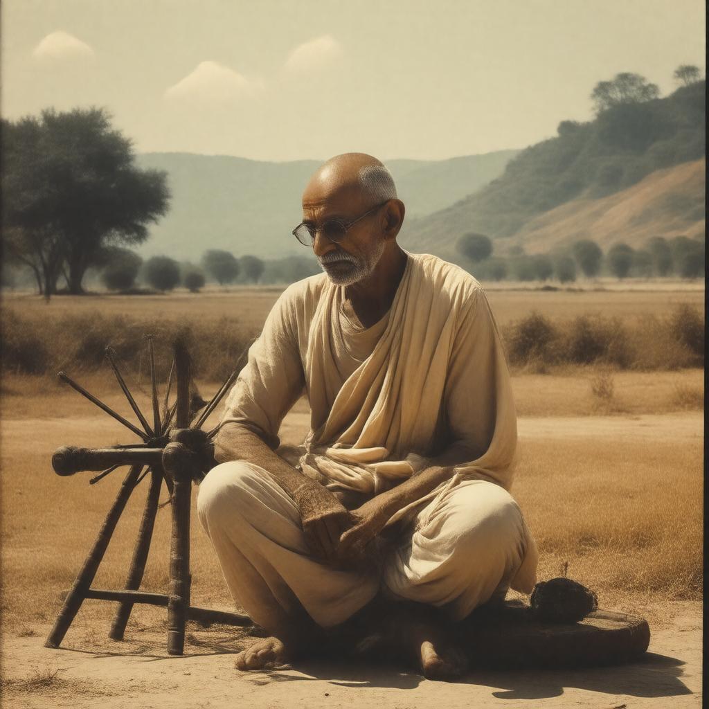 AI-created image of Gandhi (film)