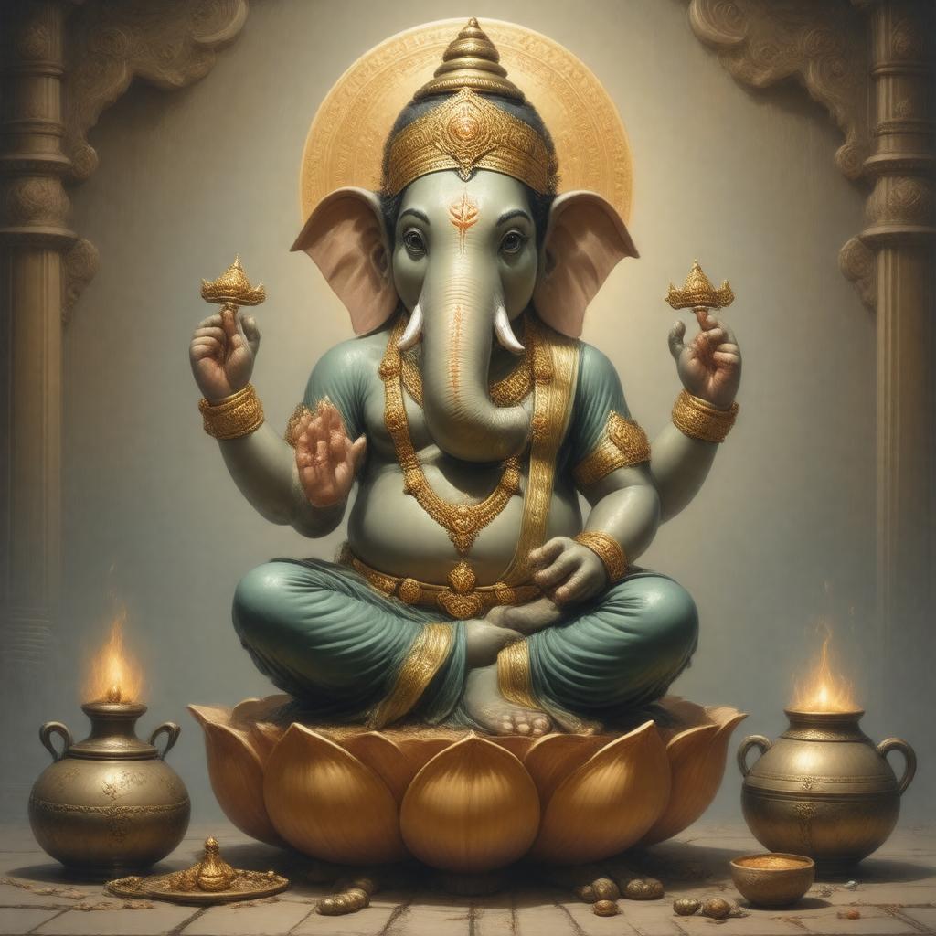 Click to view larger image AI-created image of Ganesha
