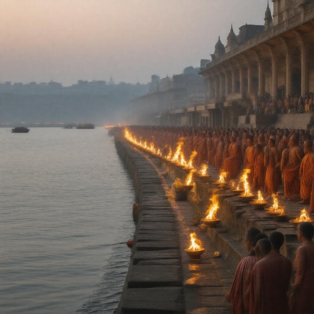 AI-created image of Ganga Aarti
