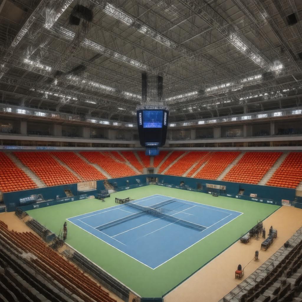 Click to view larger image AI-created image of Gantcher Family Sports and Convocation Center