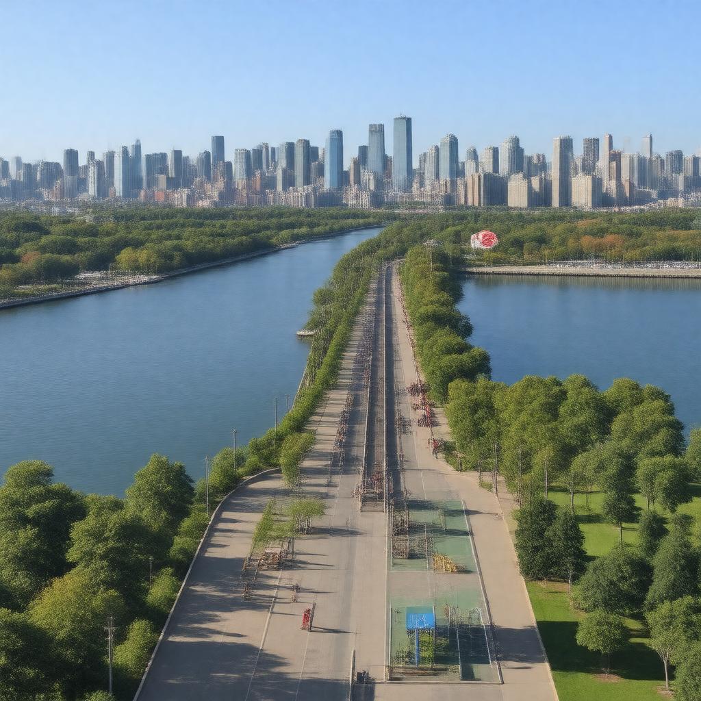 Click to view larger image AI-created image of Gantry Plaza State Park