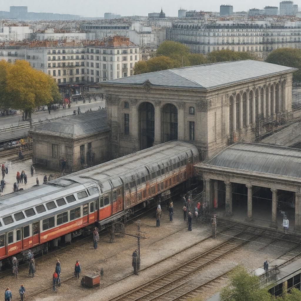 AI-created image of Gare Montparnasse