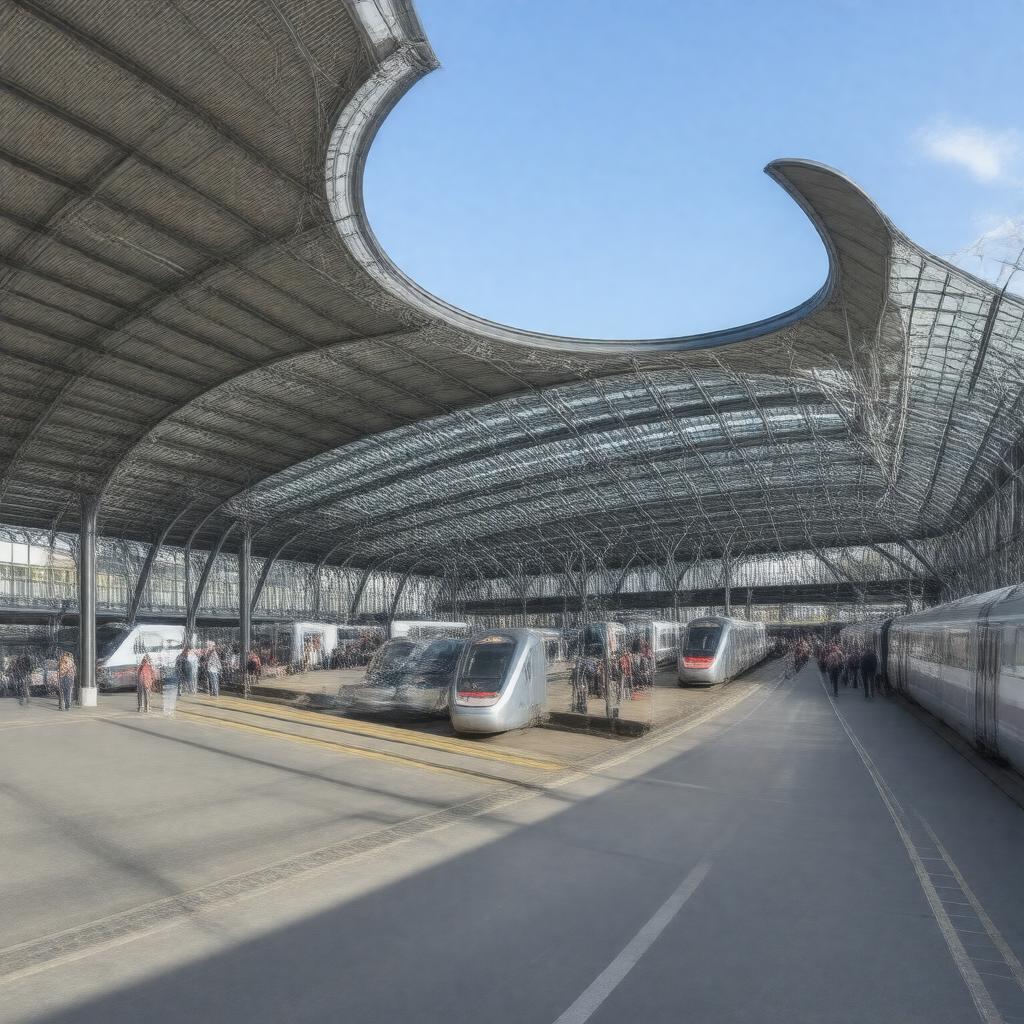 AI-created image of Gare de Lille-Europe