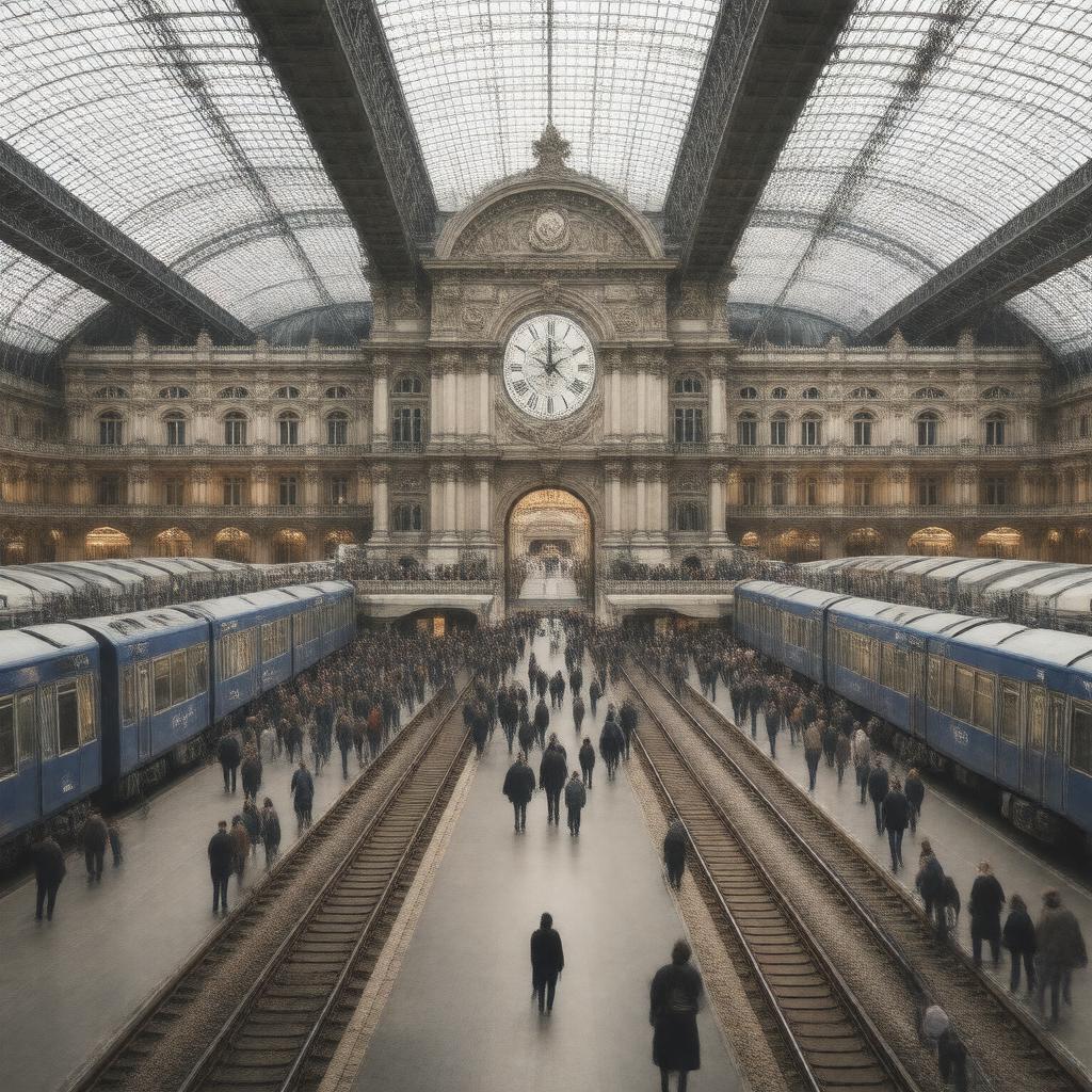 AI-created image of Gare de l'Est