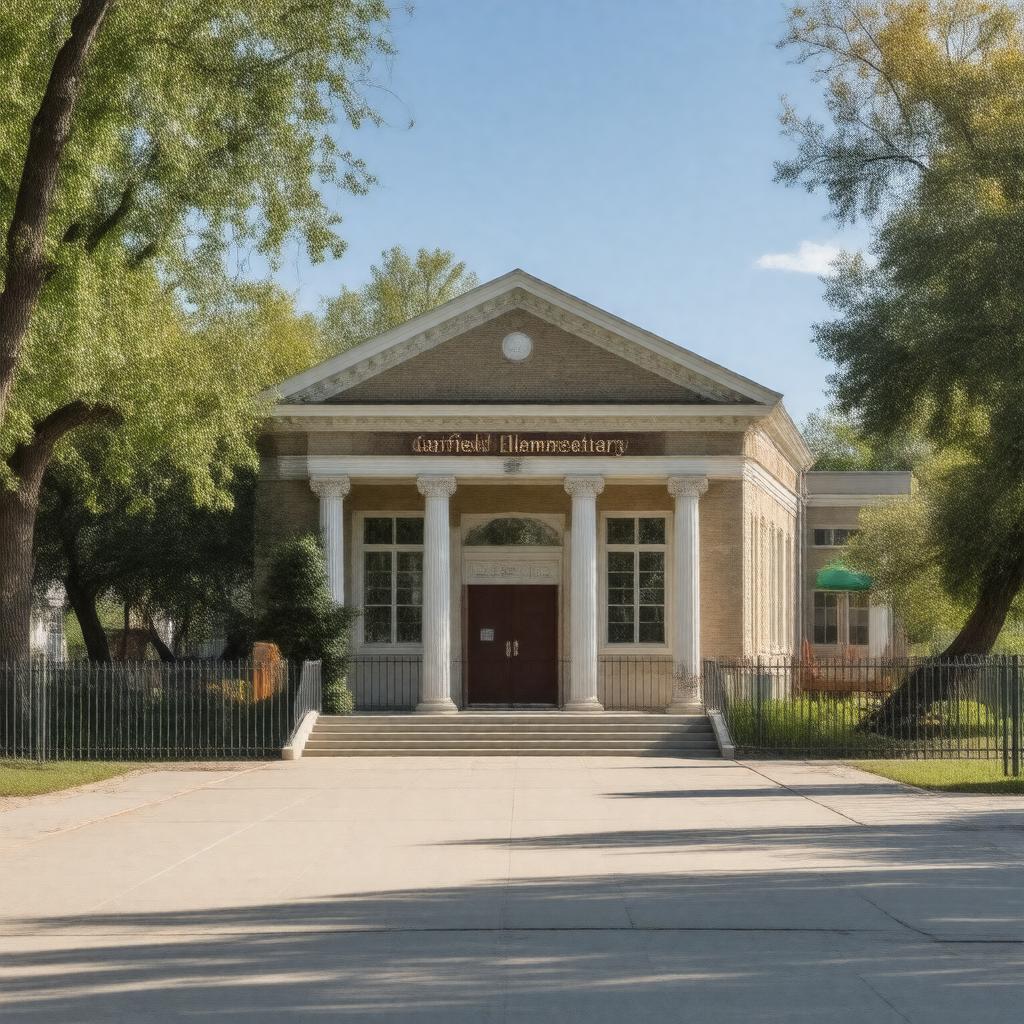 Click to view larger image AI-created image of Garfield Elementary School