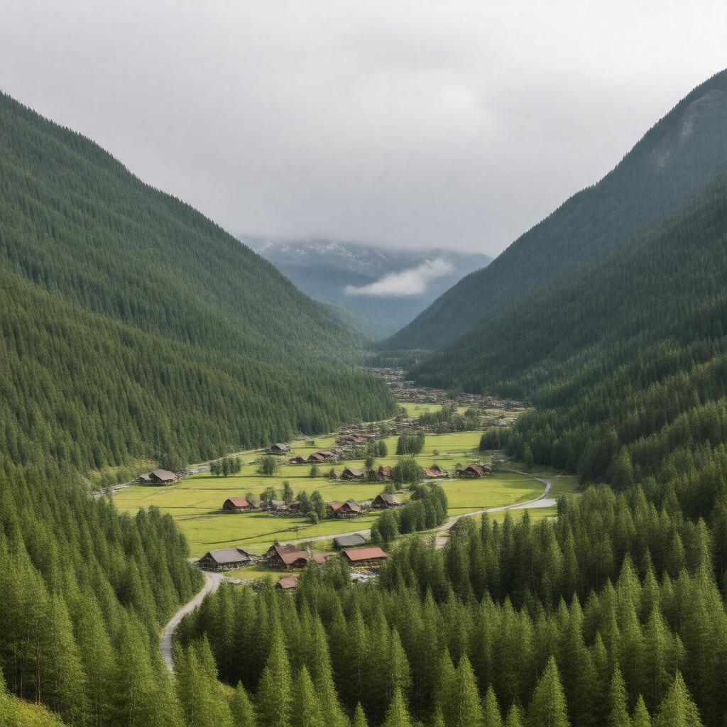 AI-created image of Garibaldi, British Columbia