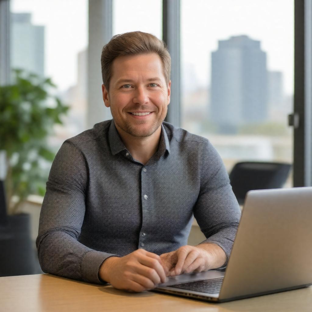 Click to view larger image AI-created image of Garrett Camp