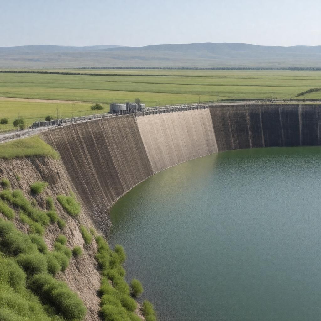 Click to view larger image AI-created image of Garrison Dam