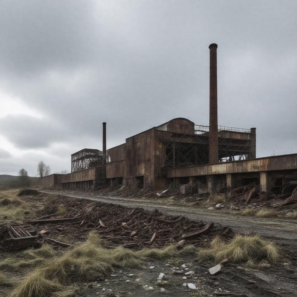 Click to view larger image AI-created image of Gartcosh Steelworks