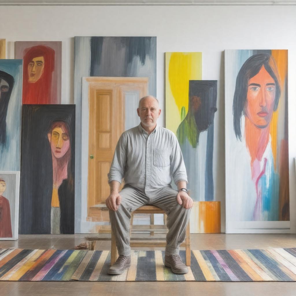 Click to view larger image AI-created image of Gary Hume