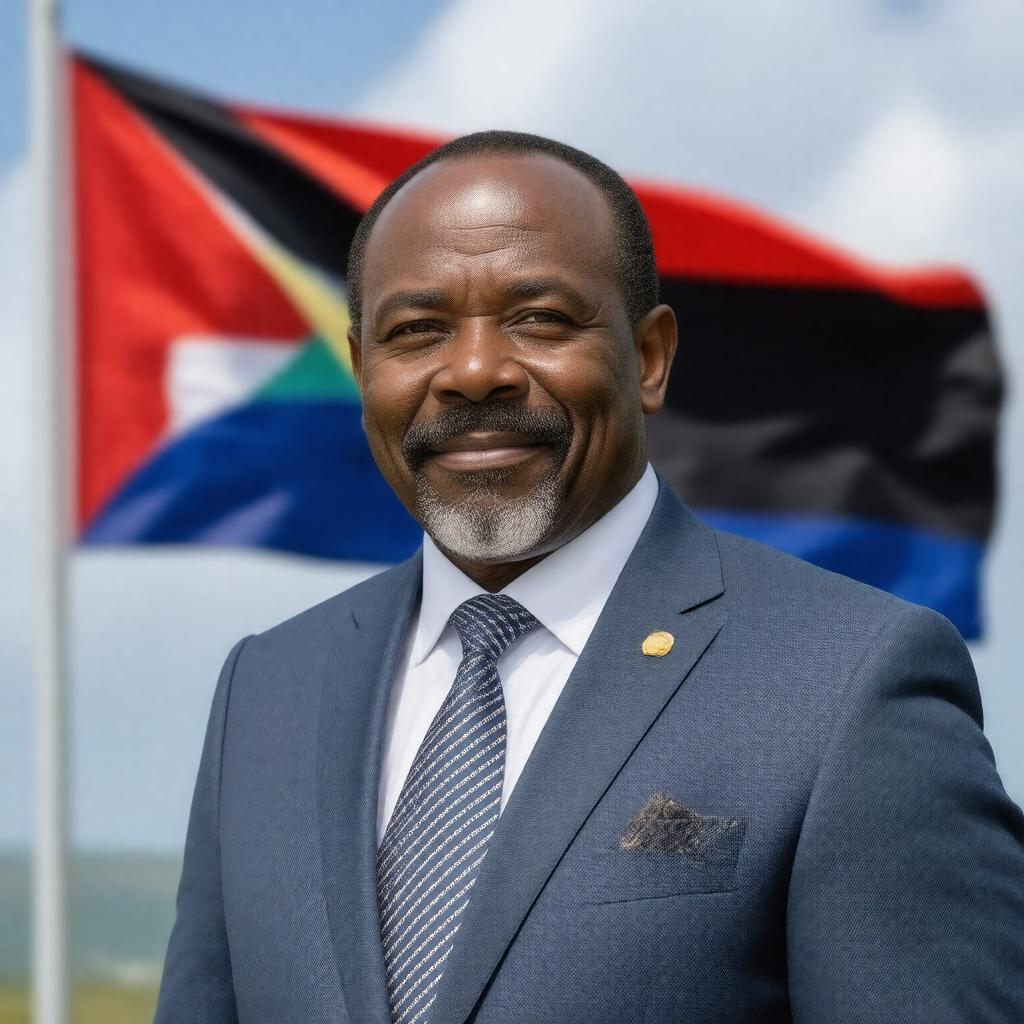 Click to view larger image AI-created image of Gaston Browne