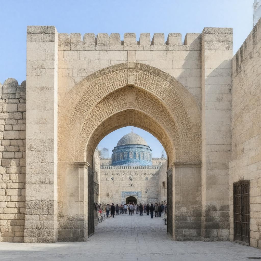 Click to view larger image AI-created image of Gate of the Cotton Merchants