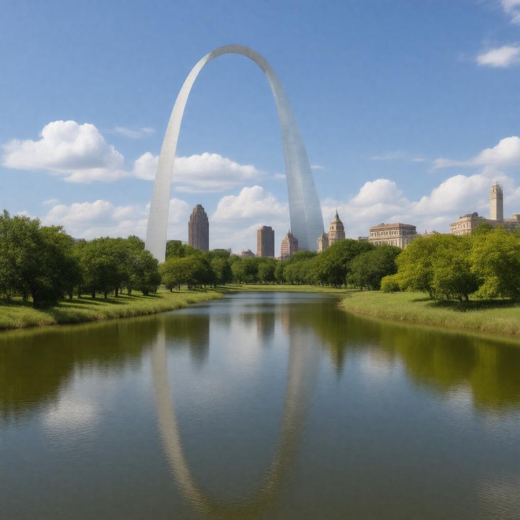 AI-created image of Gateway Arch National Park
