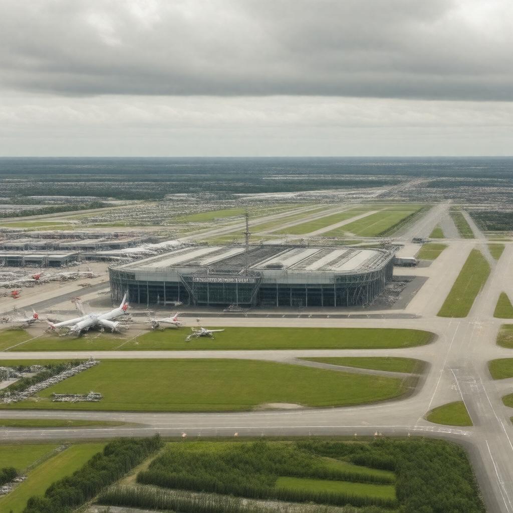 AI-created image of Gatwick Airport, West Sussex, England