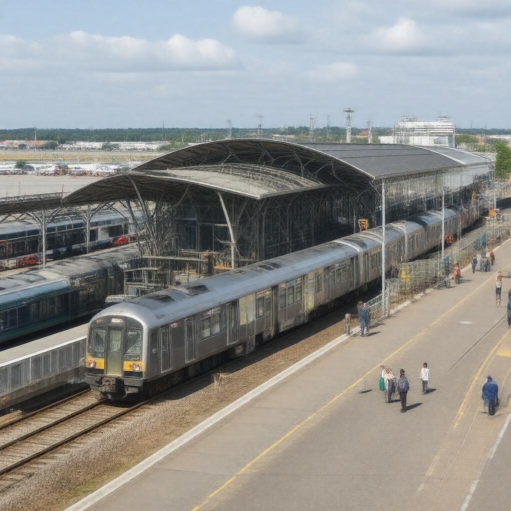 AI-created image of Gatwick Airport (via Thameslink connection)