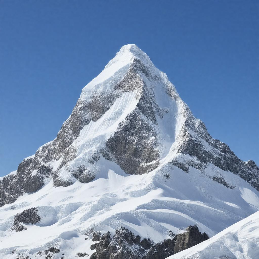 AI-created image of Gauss mountain (Antarctica)