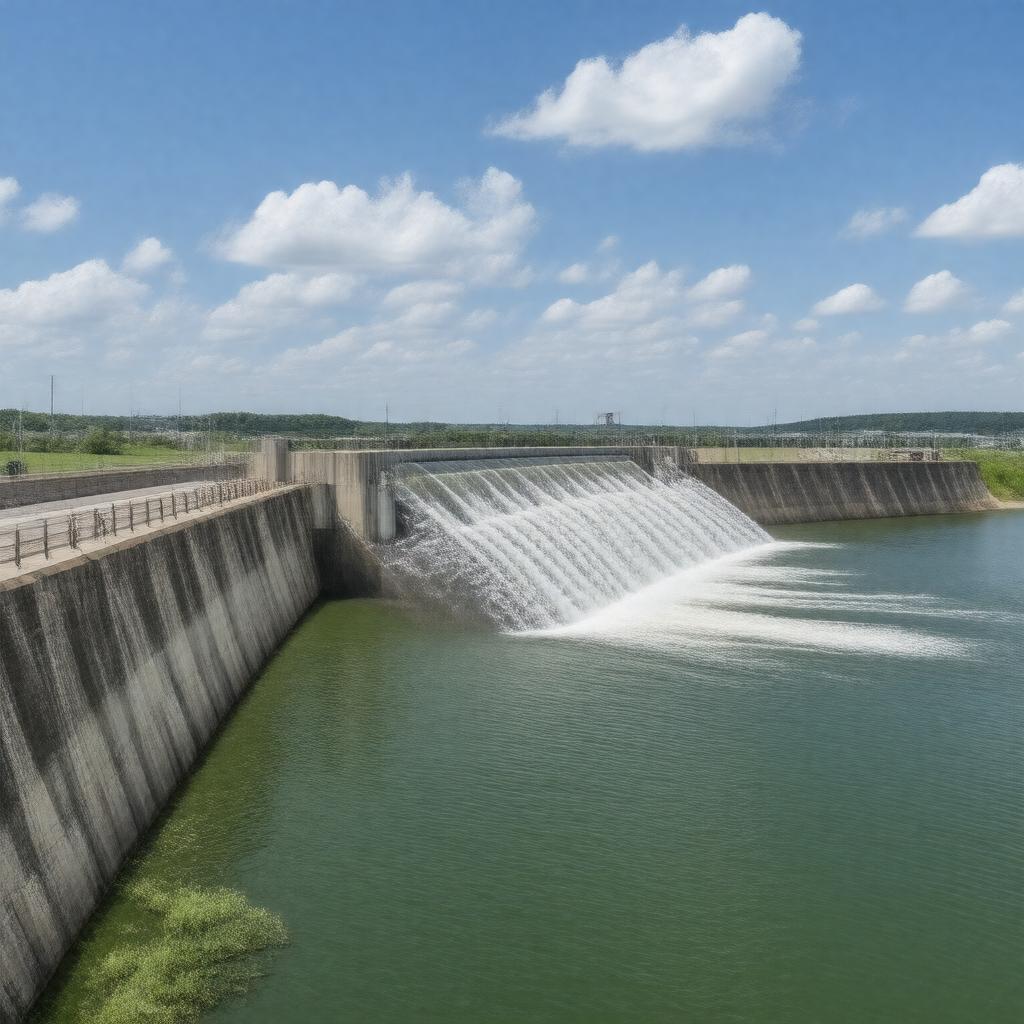 Click to view larger image AI-created image of Gavins Point Dam