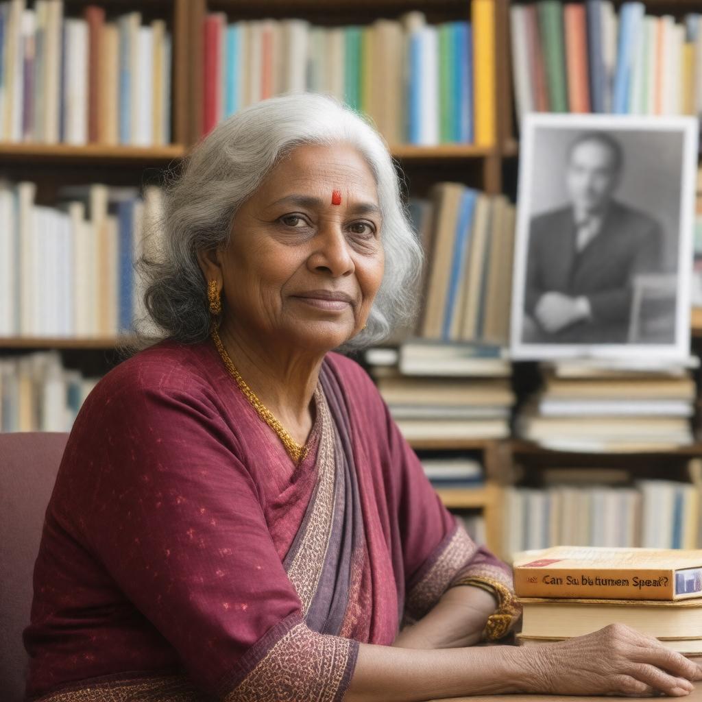 AI-created image of Gayatri Chakravorty Spivak