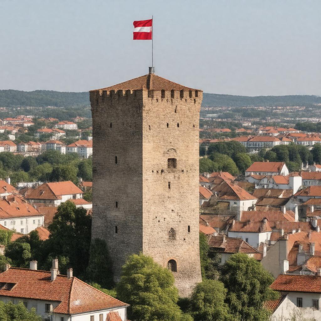 AI-created image of Gediminas' Tower