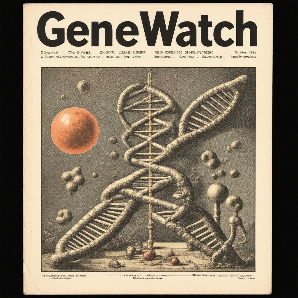 AI-created image of GeneWatch magazine
