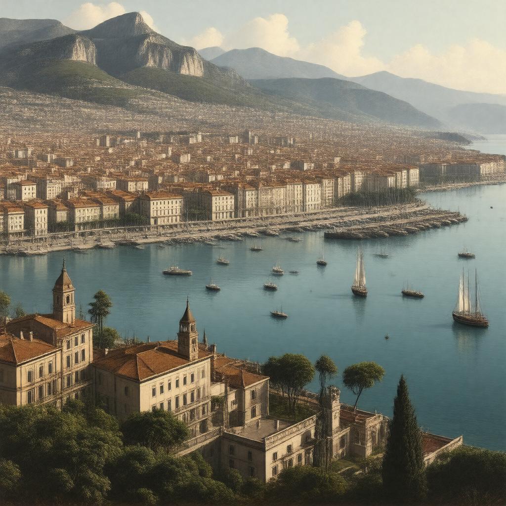 AI-created image of Genoa, Kingdom of Sardinia